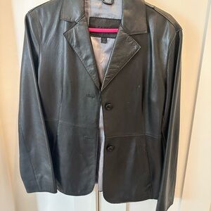 Guess Black Leather Jacket
